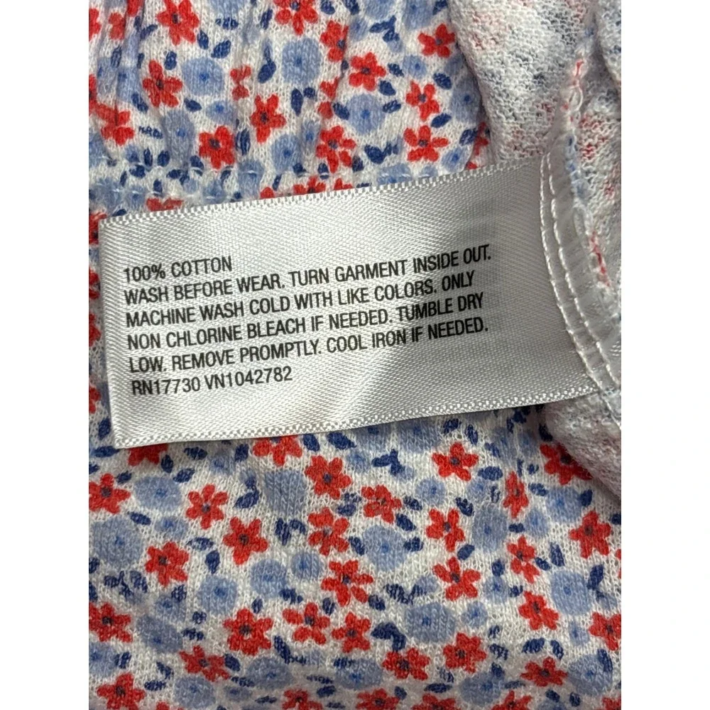 Cat‎ & Jack Girls 2pc Floral Crop Top and Tiered Skort Set Red Blue Size M 8